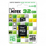 Карта памяти MicroSDHC Mirex 32GB Class 10
